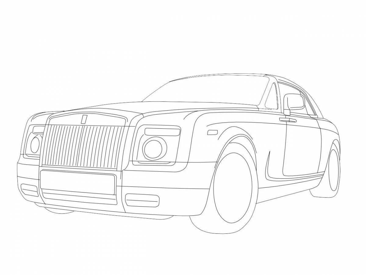 Bentley car coloring page