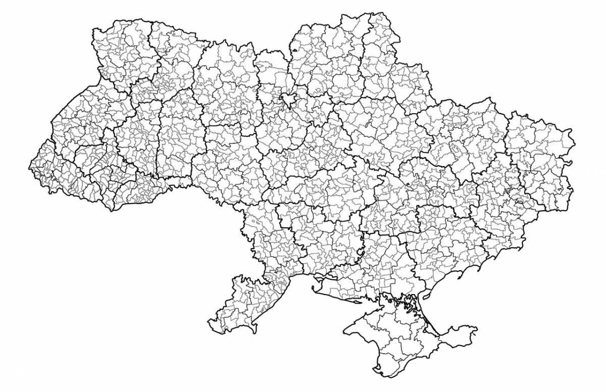 Charming map of ukraine