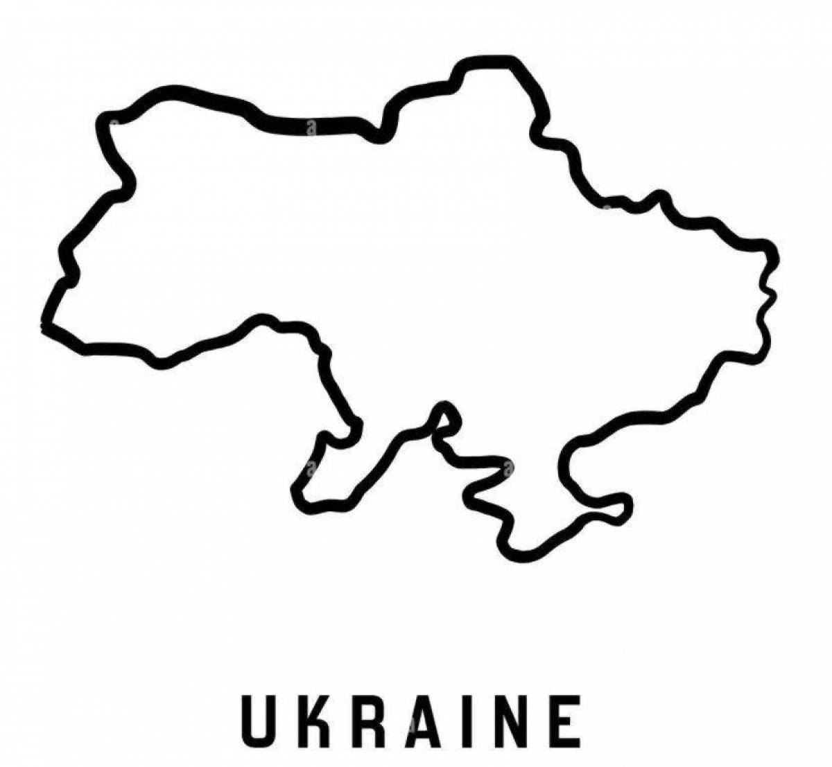 Photo Impressive map of ukraine