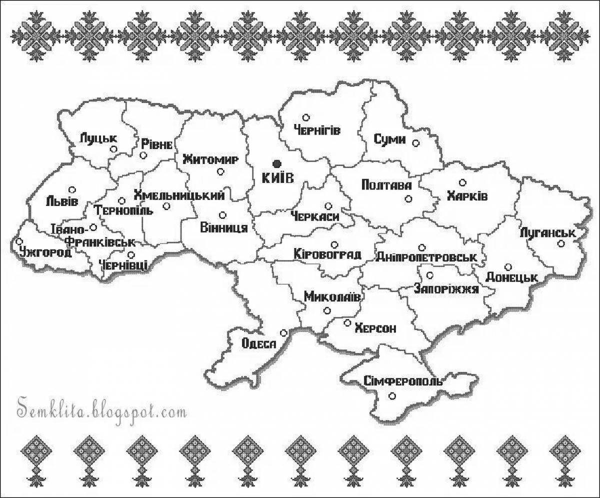 Beautiful map of ukraine