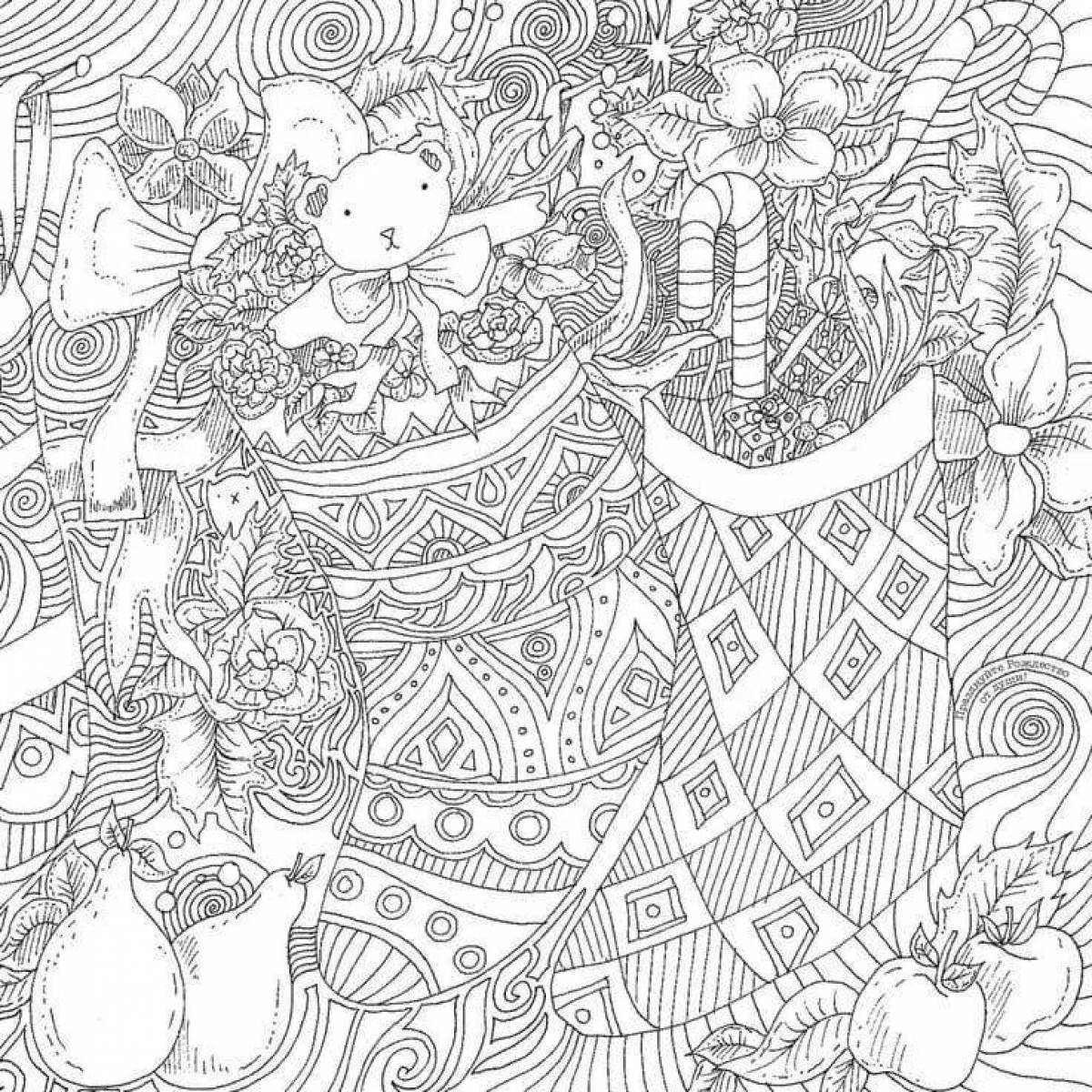 Soulful Christmas magic coloring book