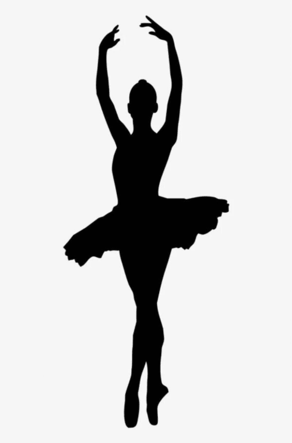 Attractive ballerina silhouette