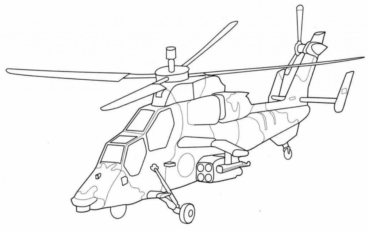 Ka 52 colorful coloring page