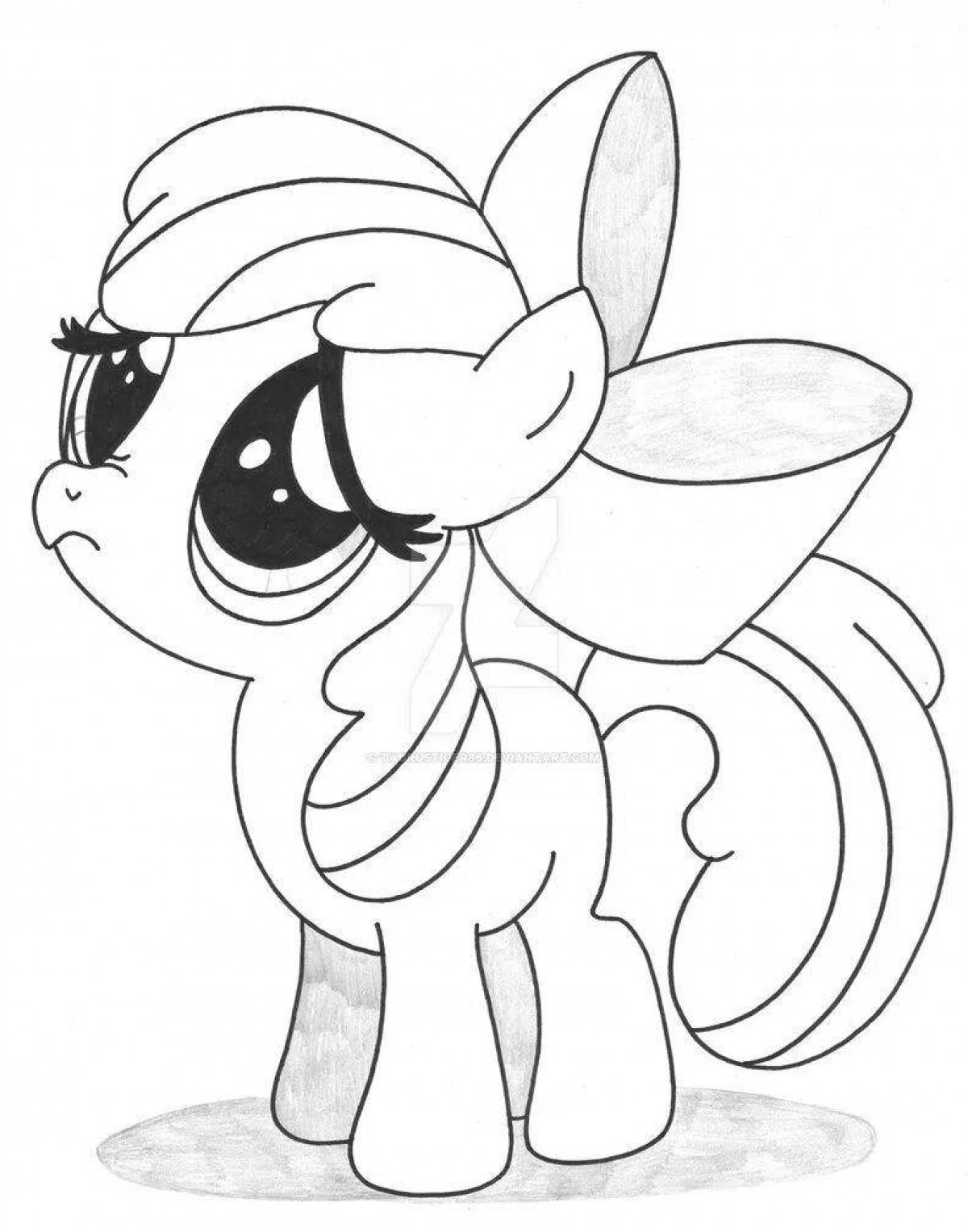 Playful apple bloom coloring book
