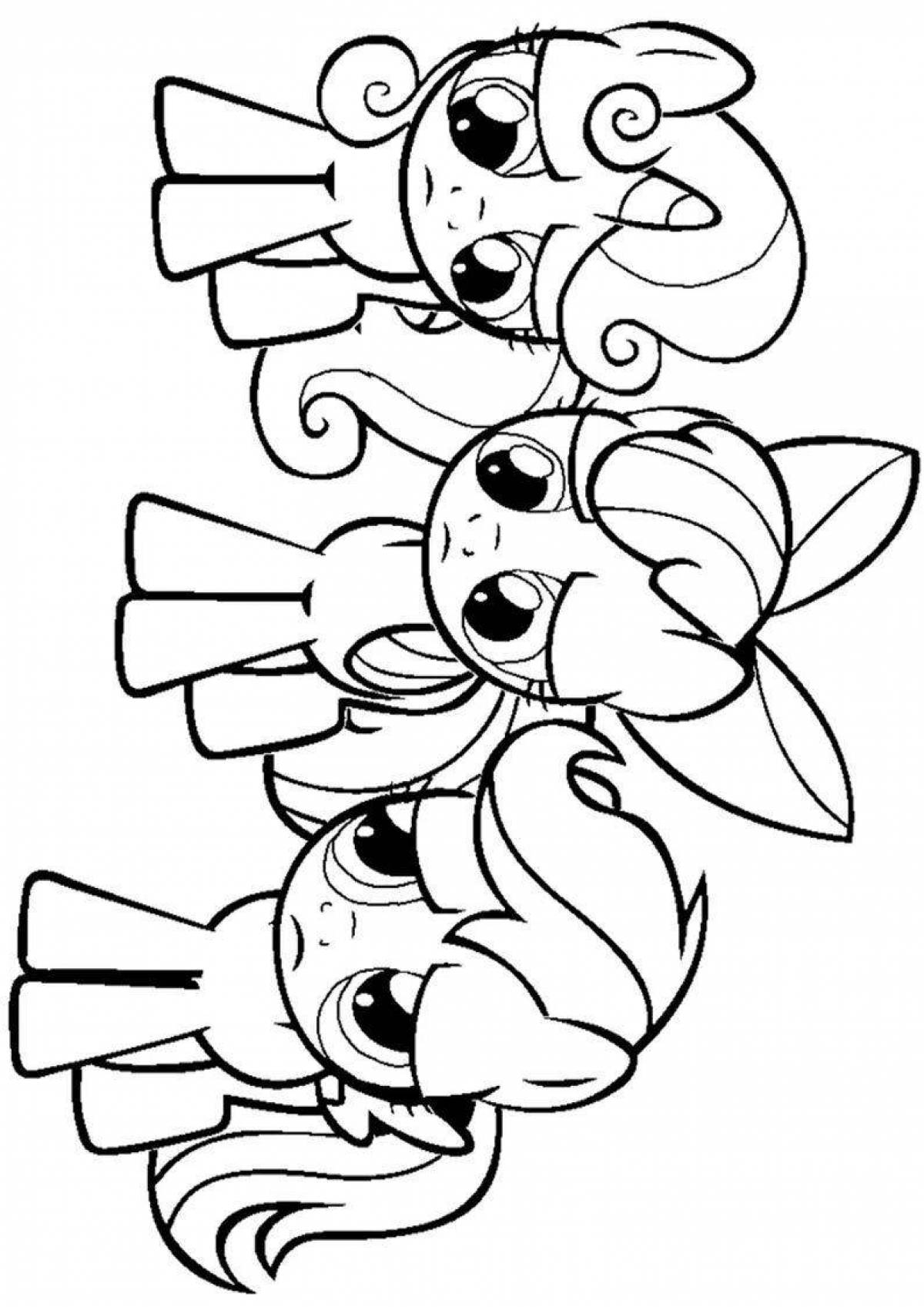 Apple bloom adorable coloring book