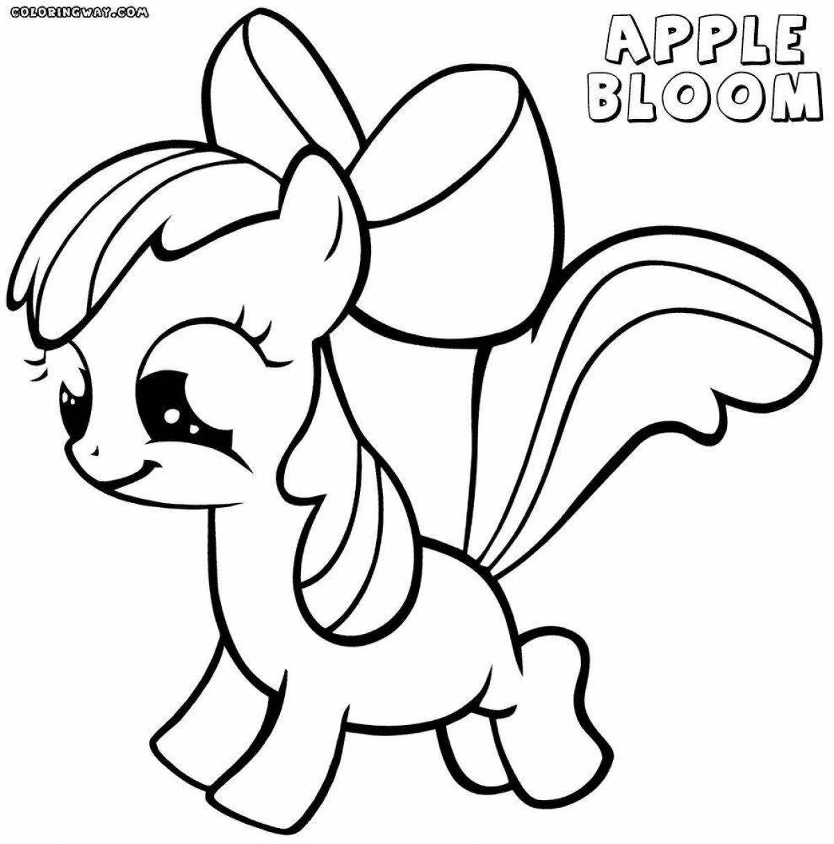 Beautiful apple bloom coloring page