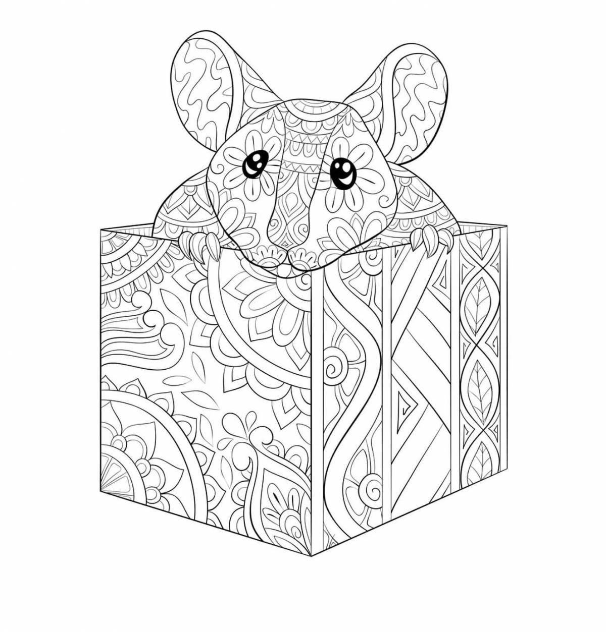 Fun coloring hamster antistress