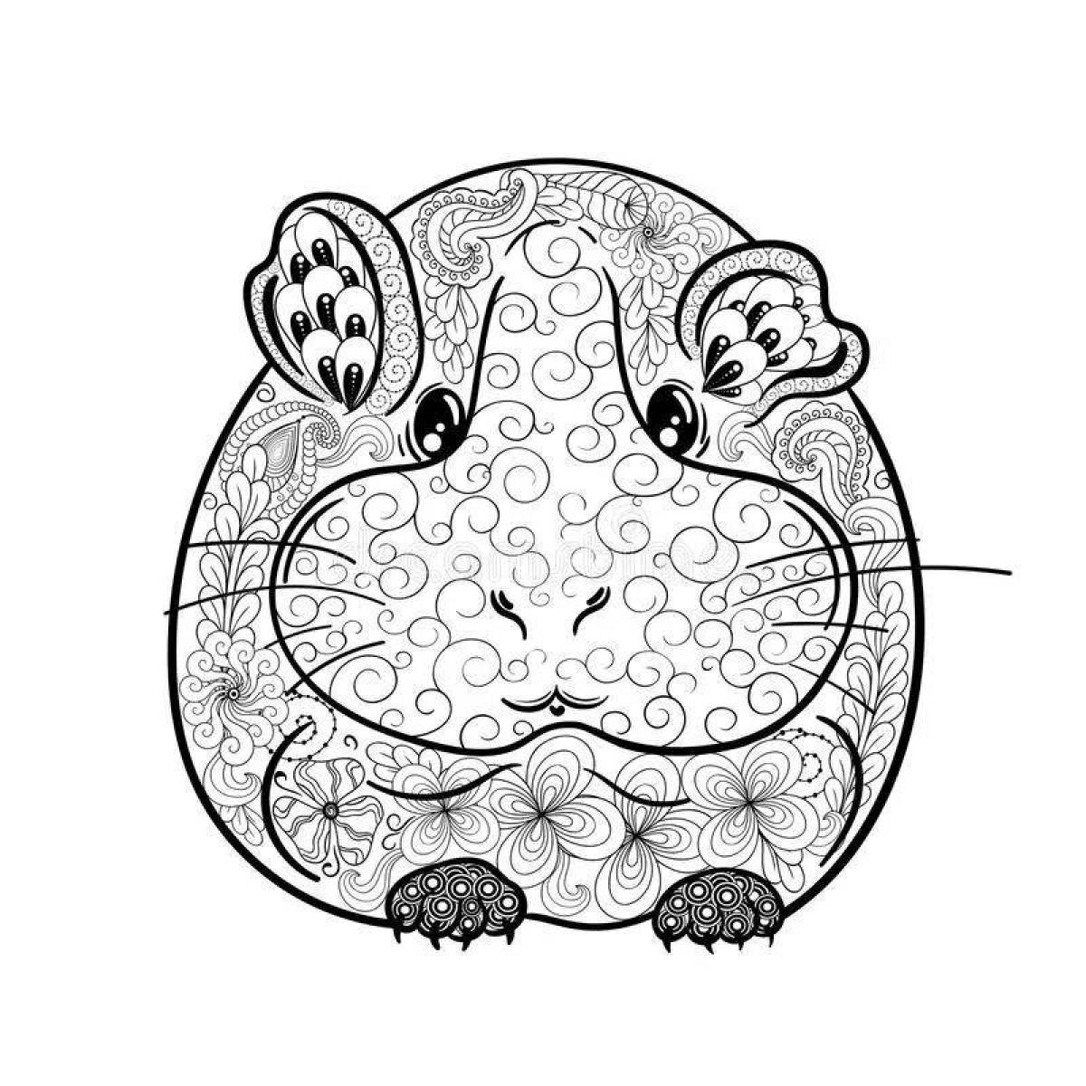 Great coloring hamster antistress