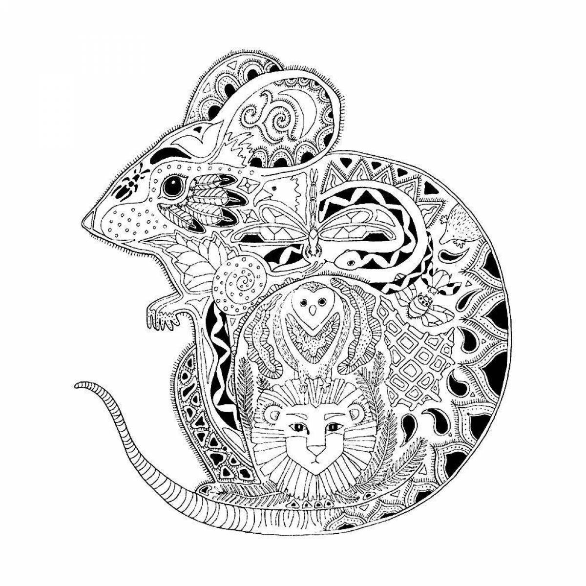 Cute antistress hamster coloring book