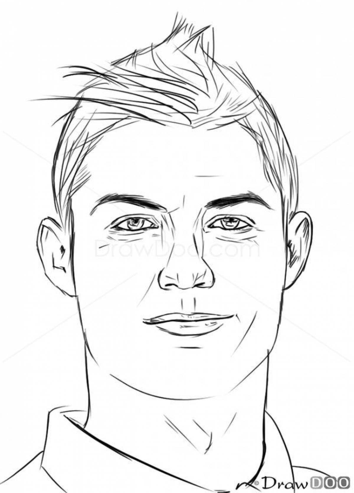 Coloring a gorgeous male face