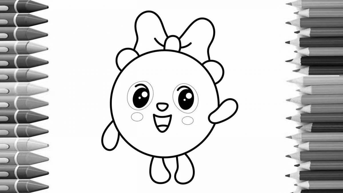 Joyful panda cub coloring