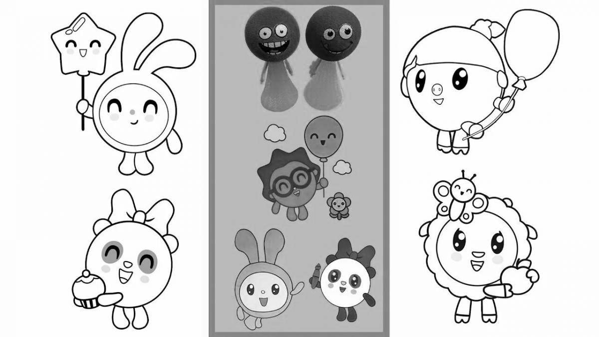 Jeweled panda cub coloring book