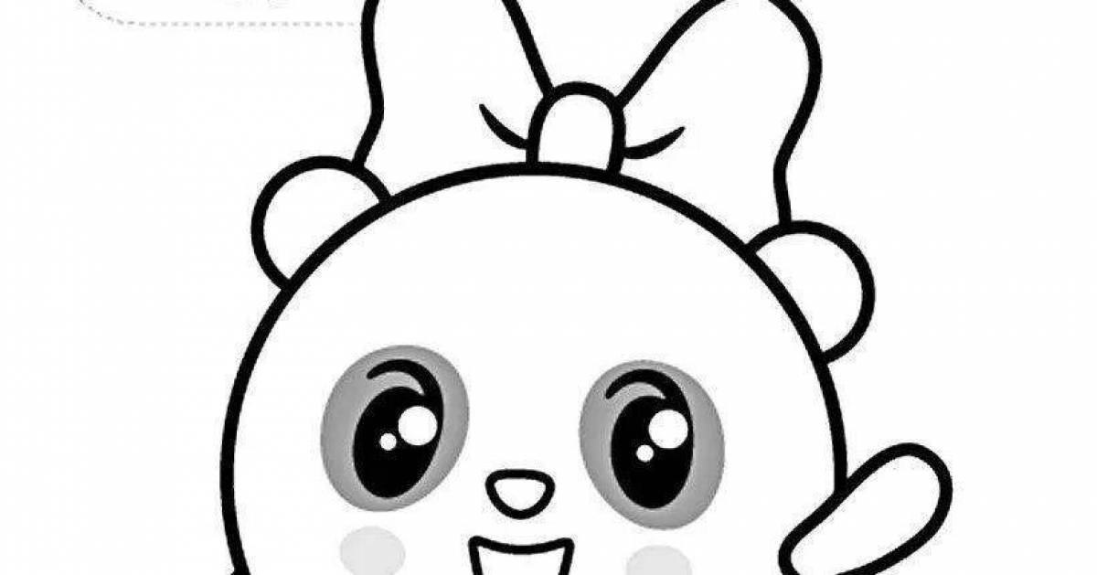 Snuggly coloring page baby panda
