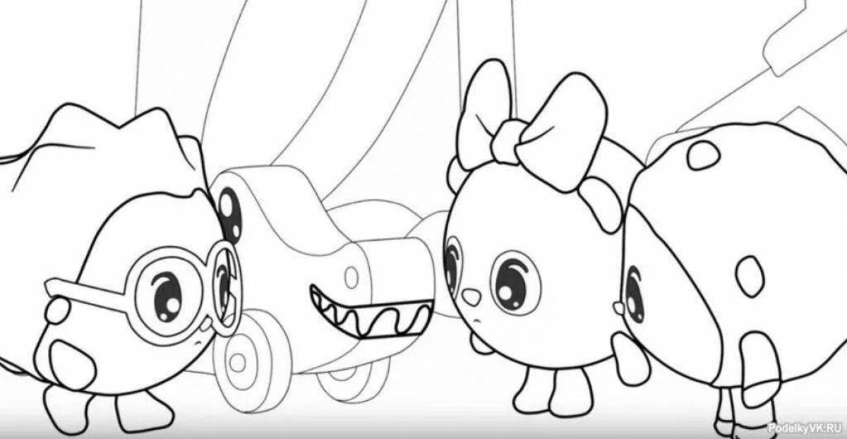 Smiling panda cub coloring book