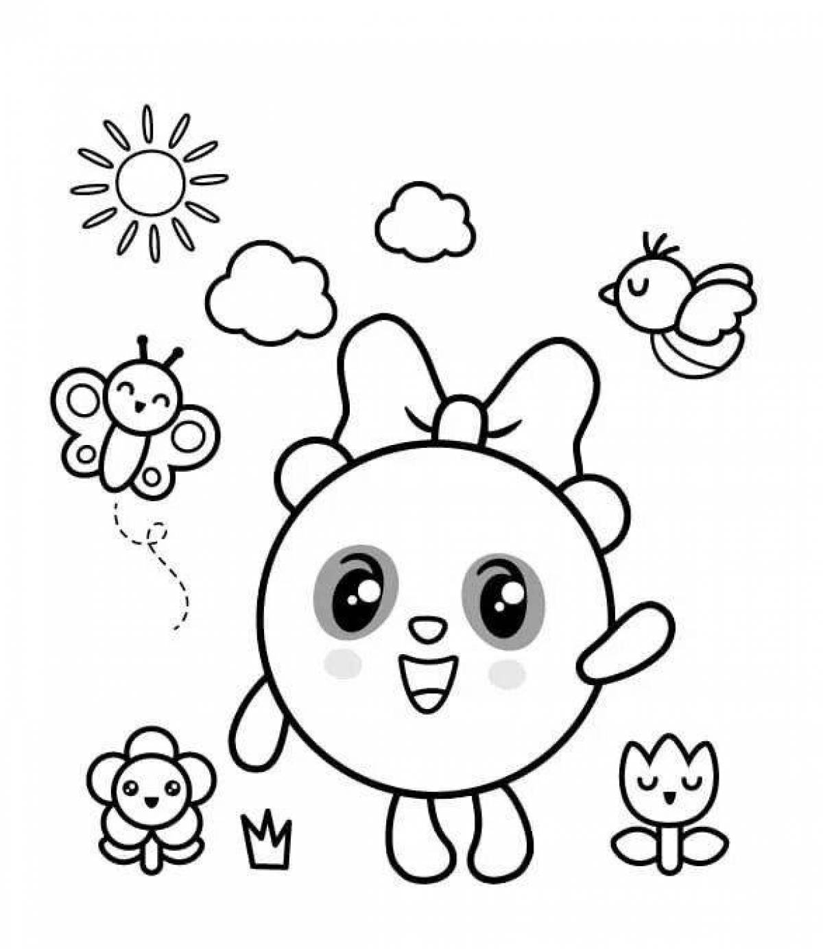 Coloring game panda cub