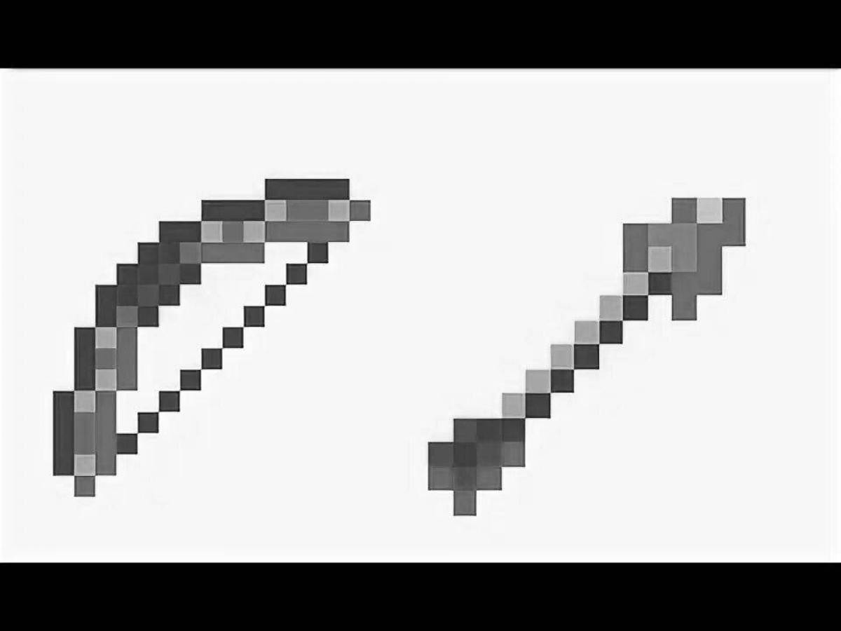 Coloring minecraft bold bow