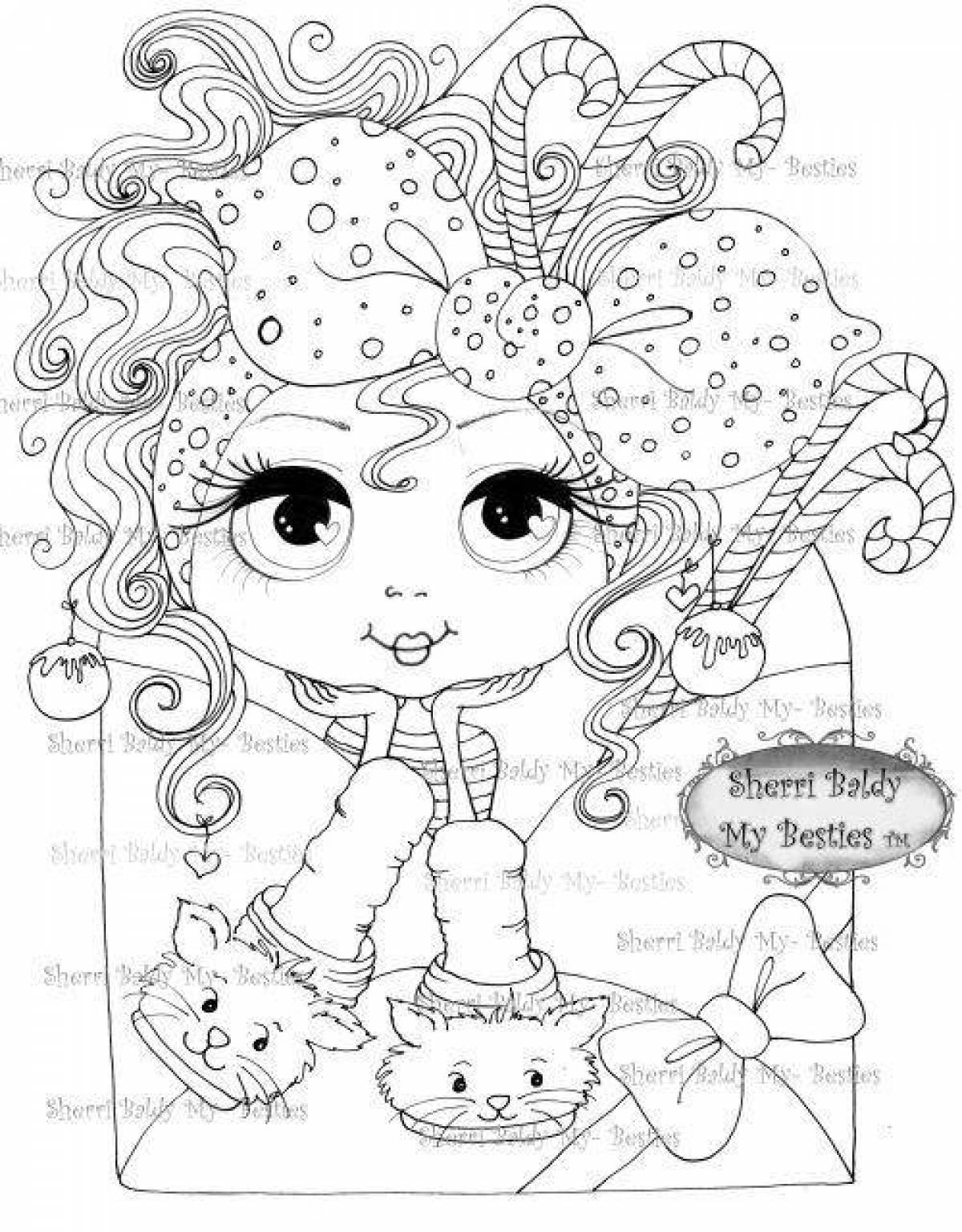 Colorful hobby line coloring page