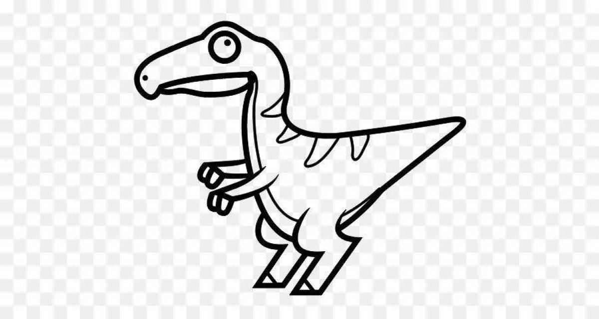 Exotic blue dinosaur coloring page