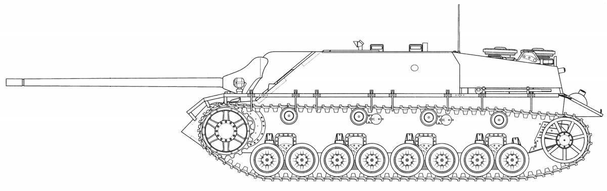 Раскраска ослепительный карл танк