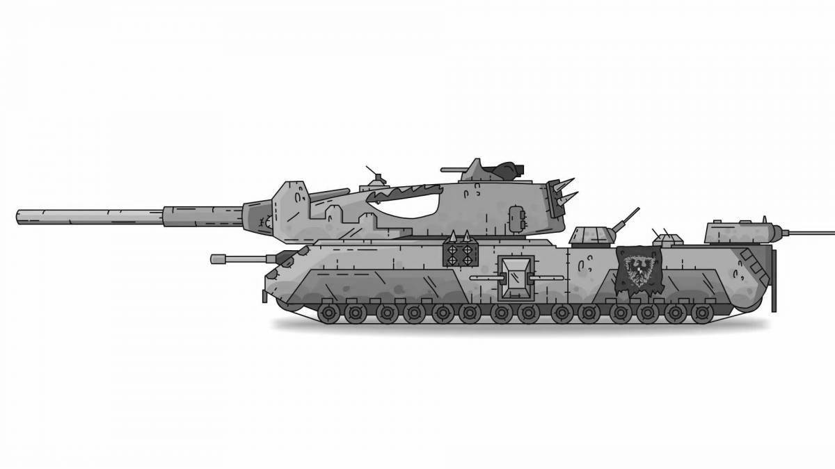 Раскраска утонченный карл танк