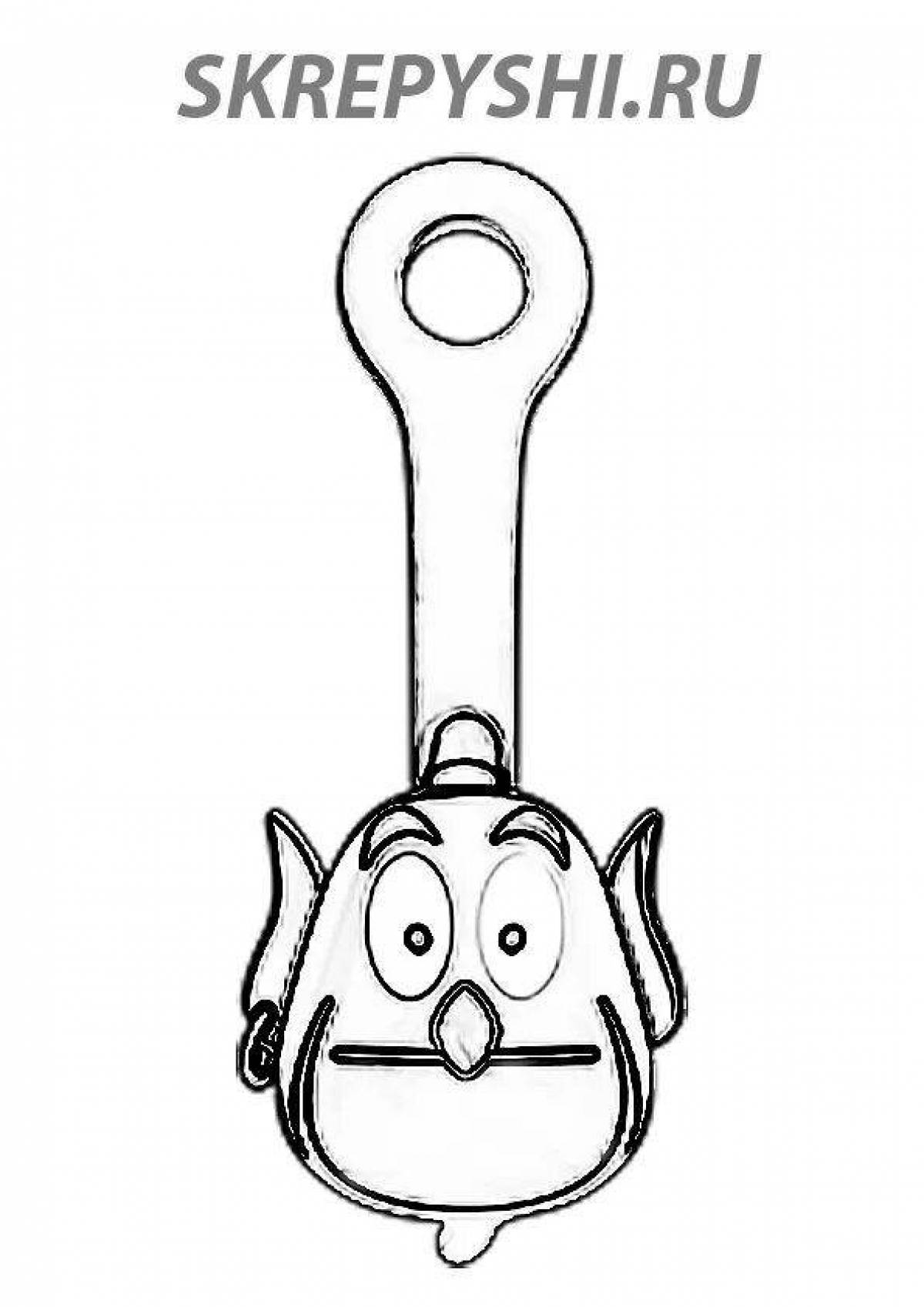 Sparkling fasteners coloring page