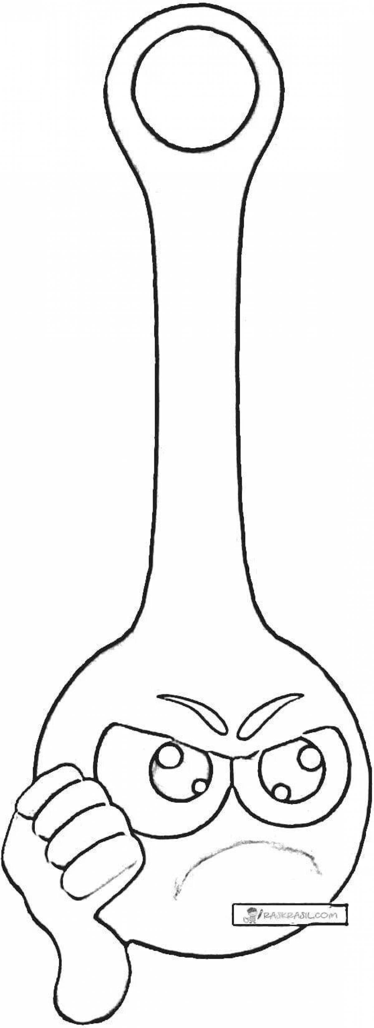 Tempting fasteners coloring page