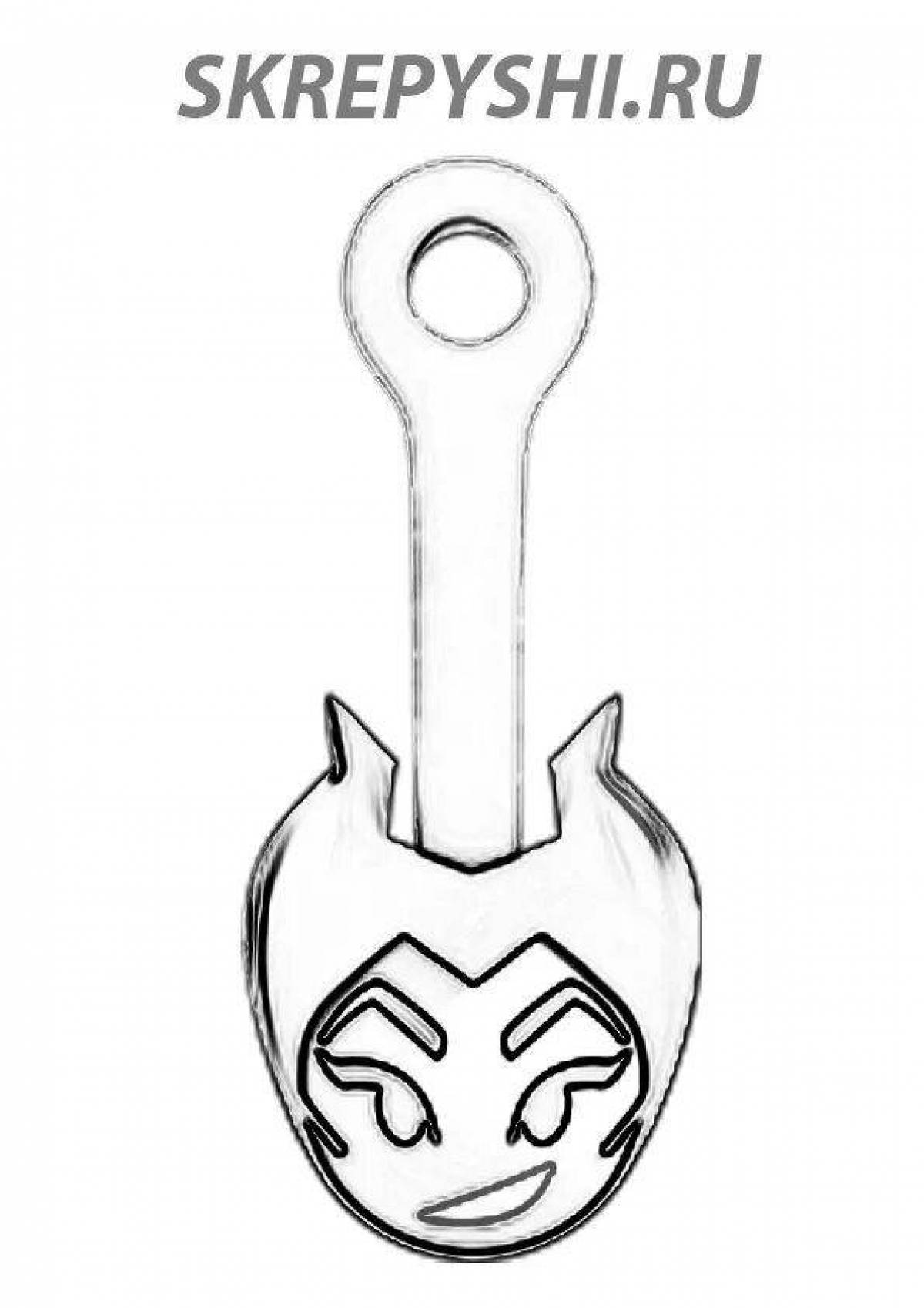 Crystal fasteners coloring page