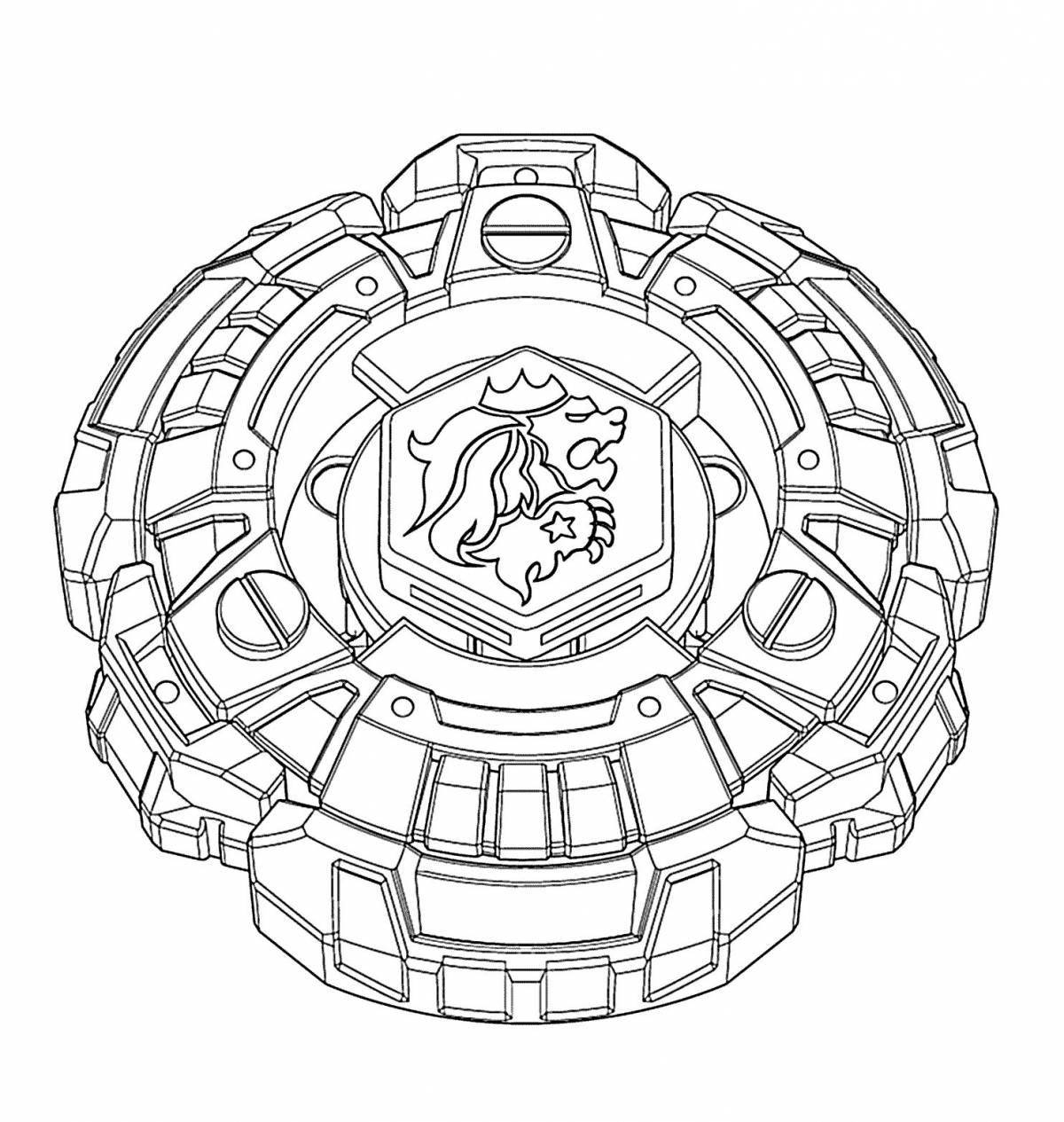 Colorful beyblade burst coloring page