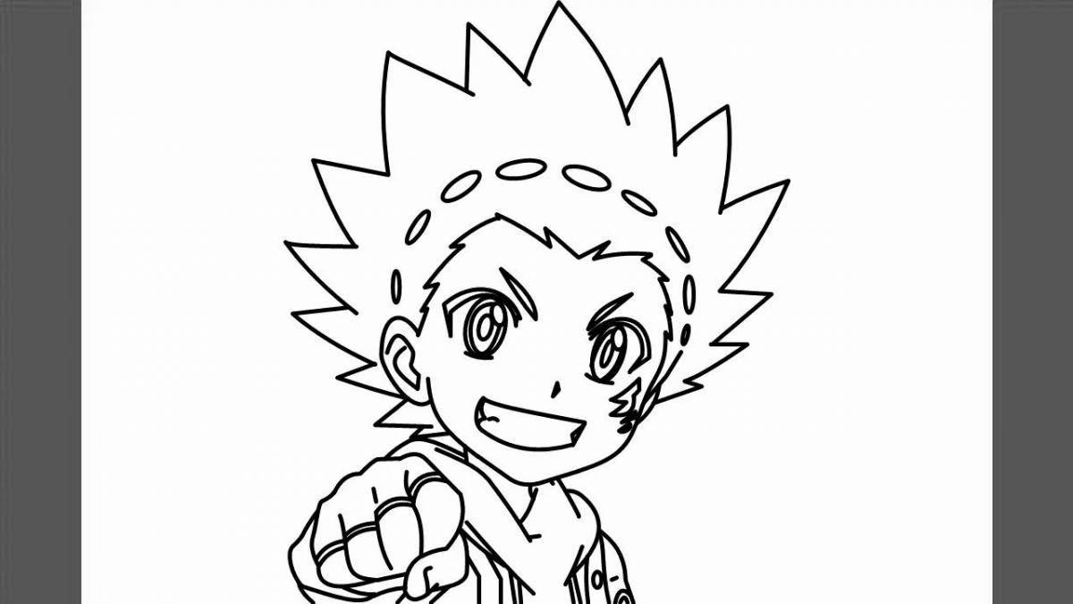 Bright beyblade burst coloring page