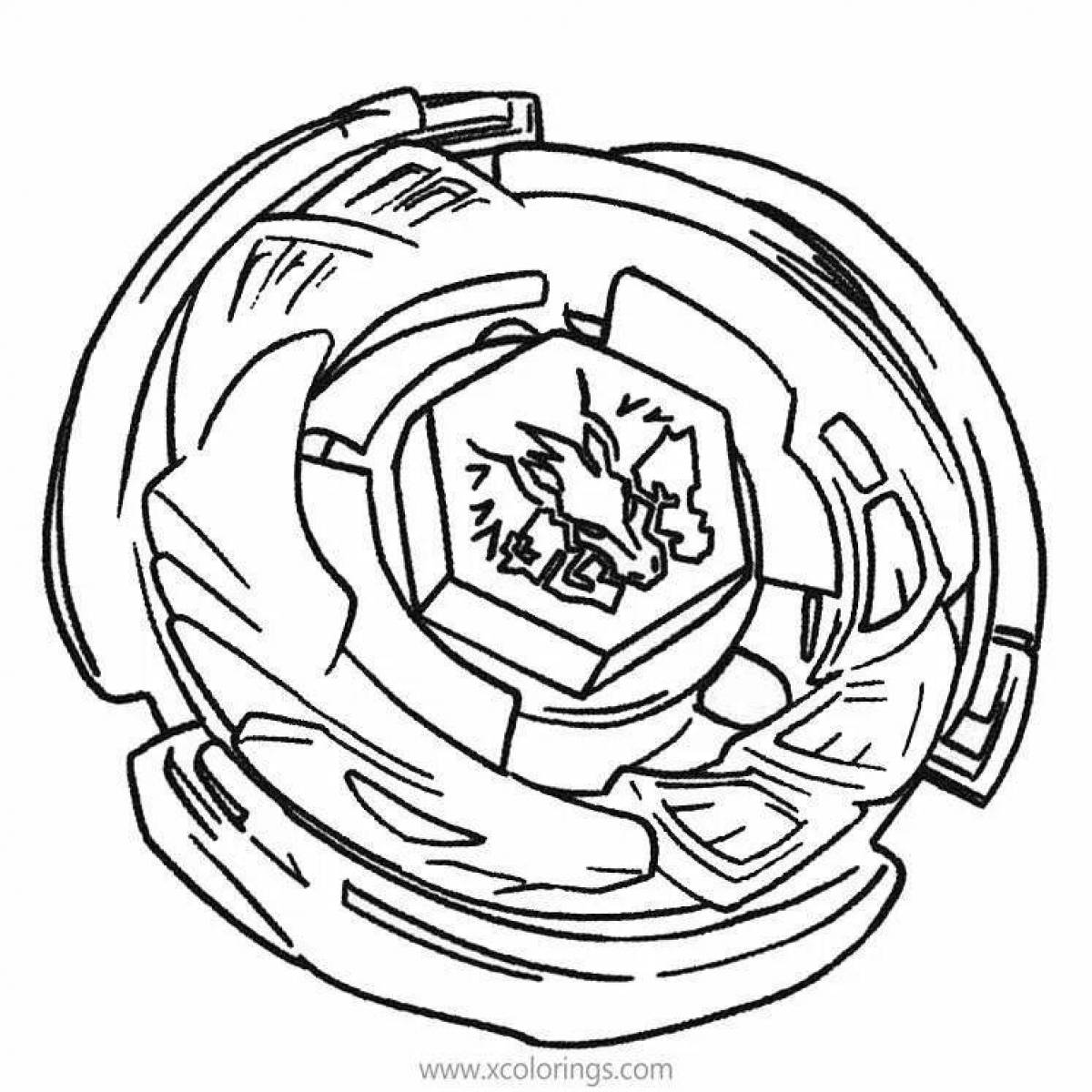 Amazing beyblade burst coloring page