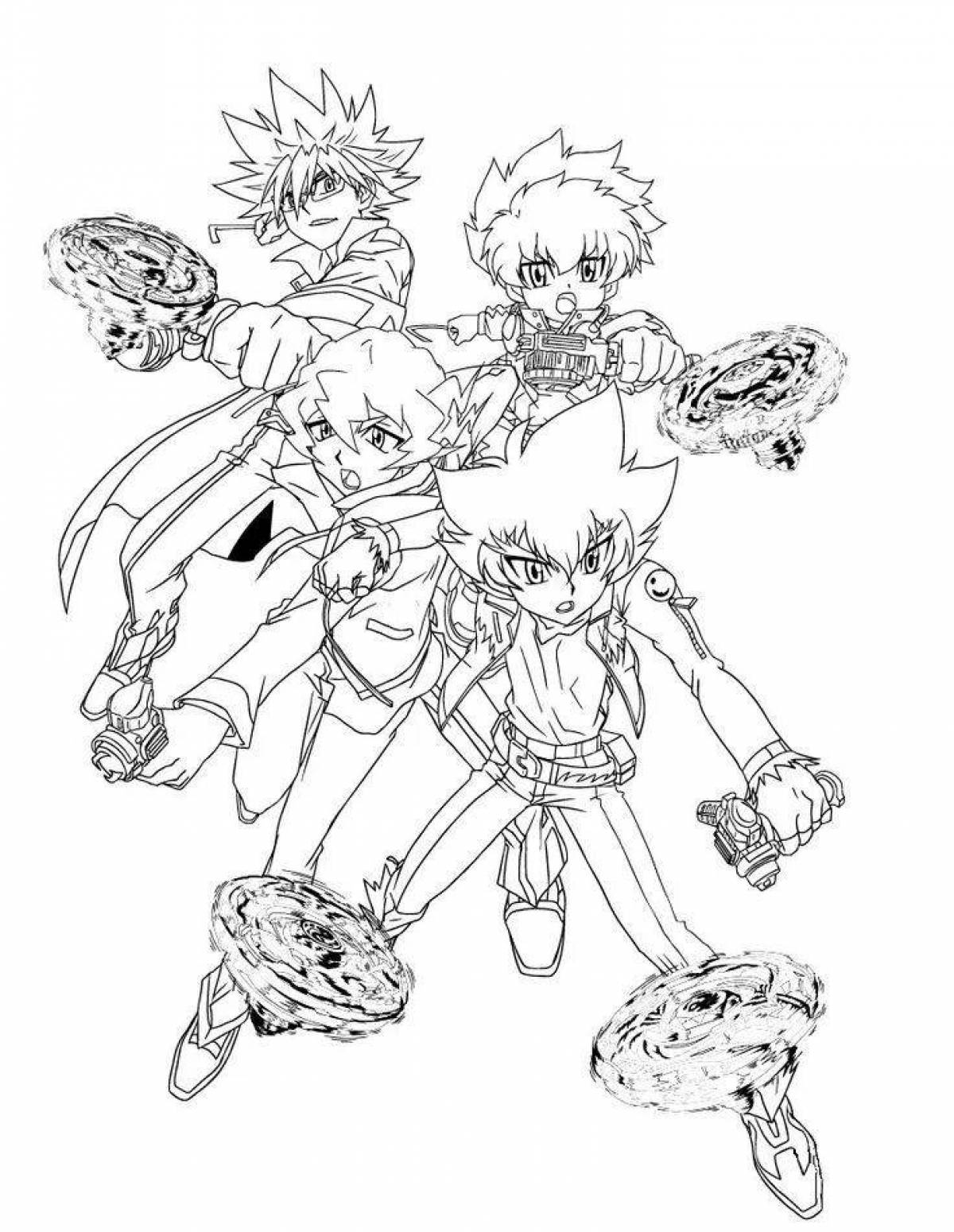 Great beyblade burst coloring page