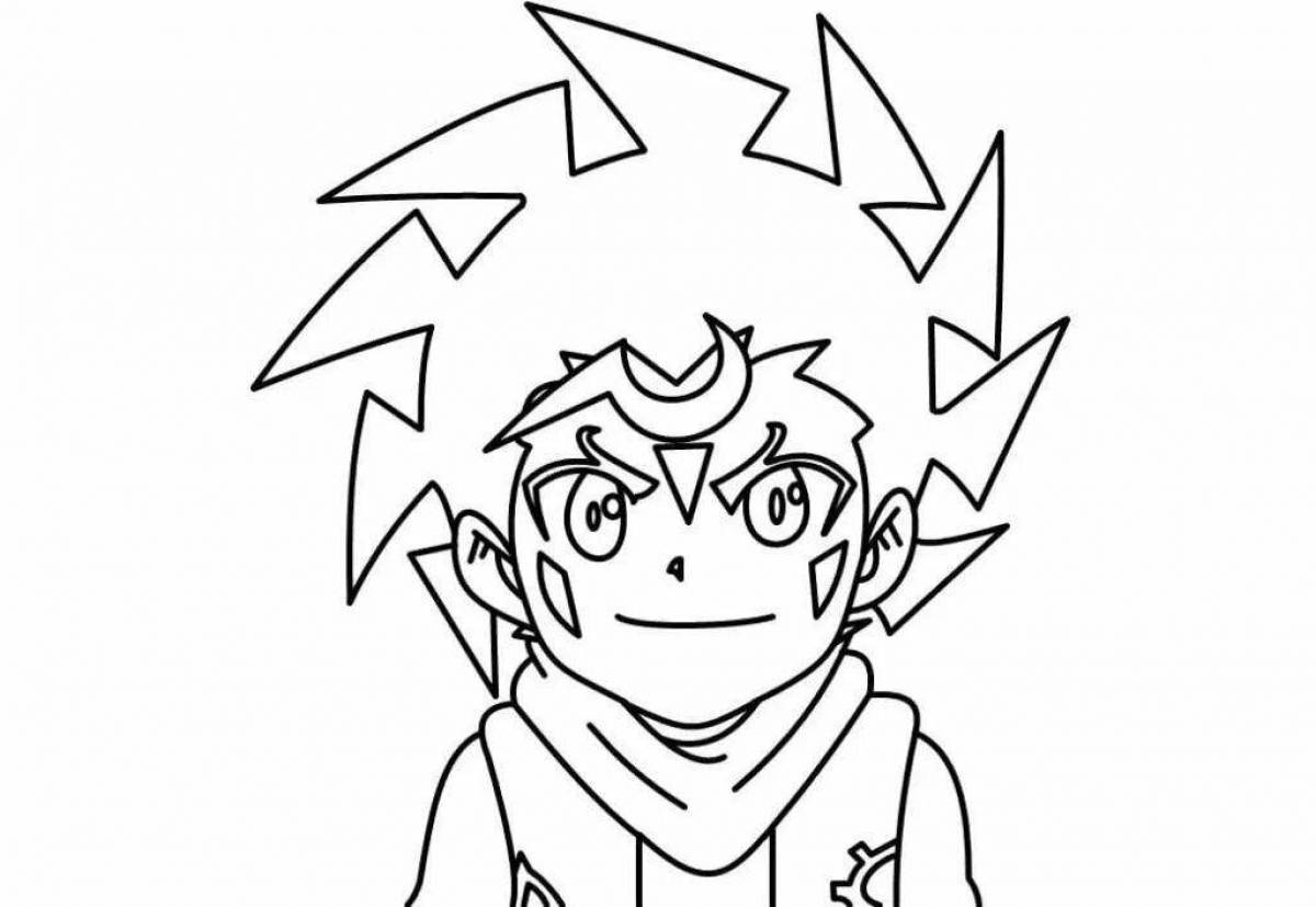 Exquisite beyblade burst coloring page