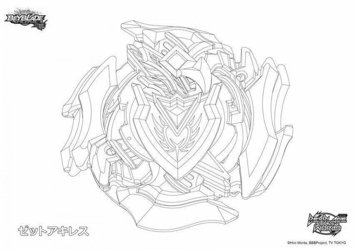 Awesome beyblade burst coloring page