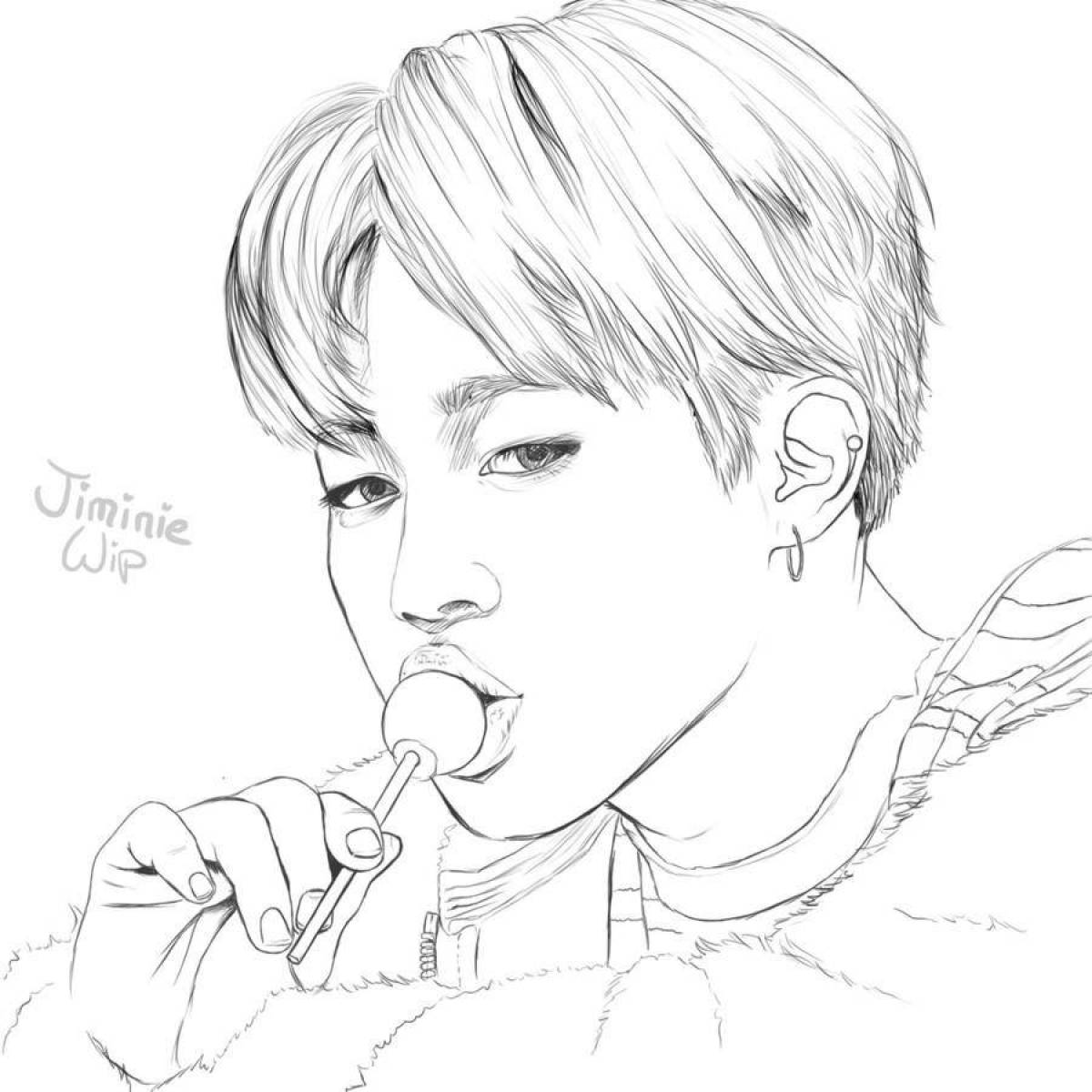 Bts jimin's witty coloring book