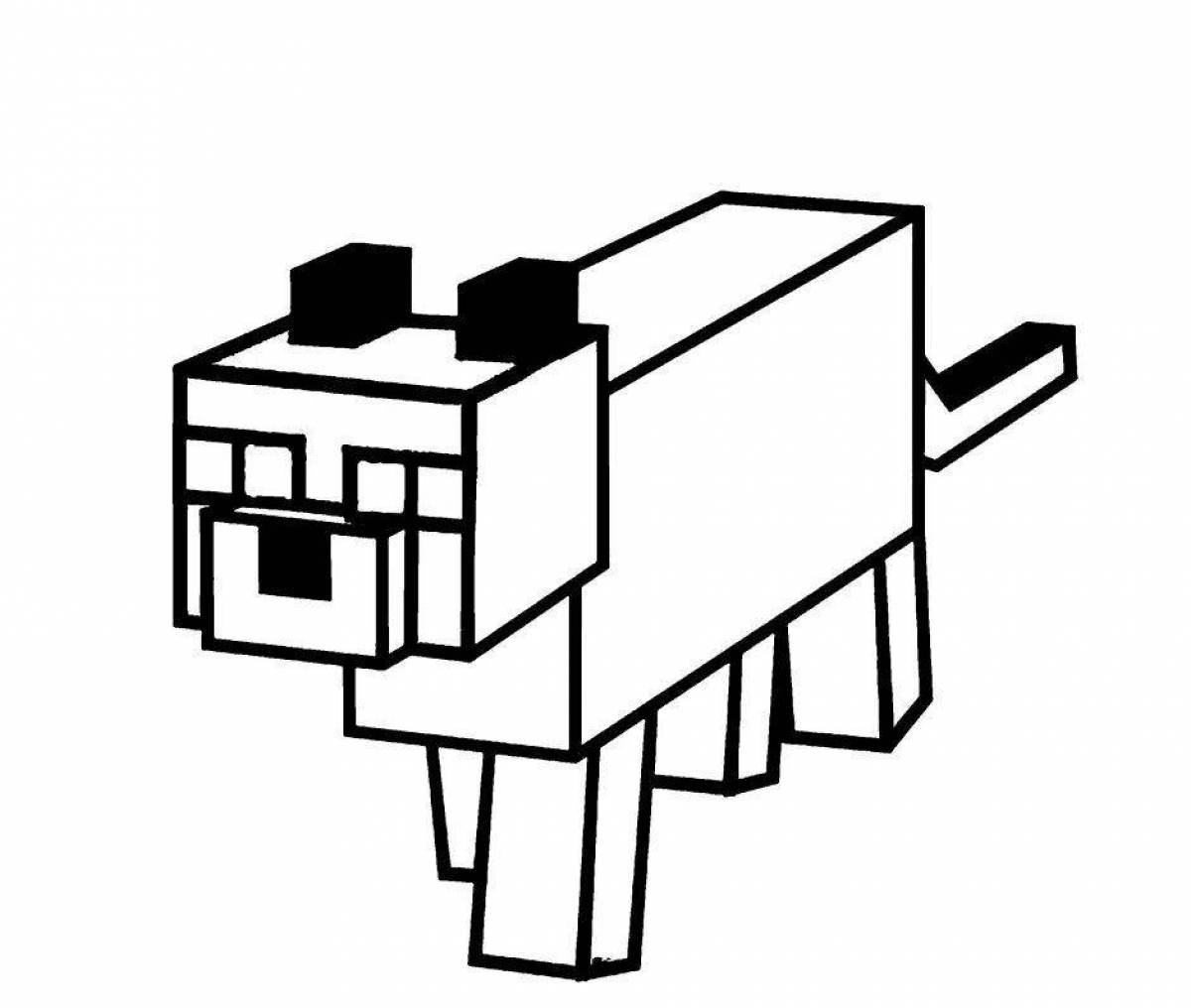 Cute minecraft edison coloring book