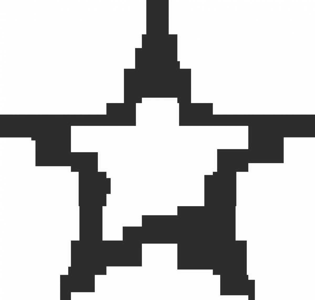 Glorious military star coloring page