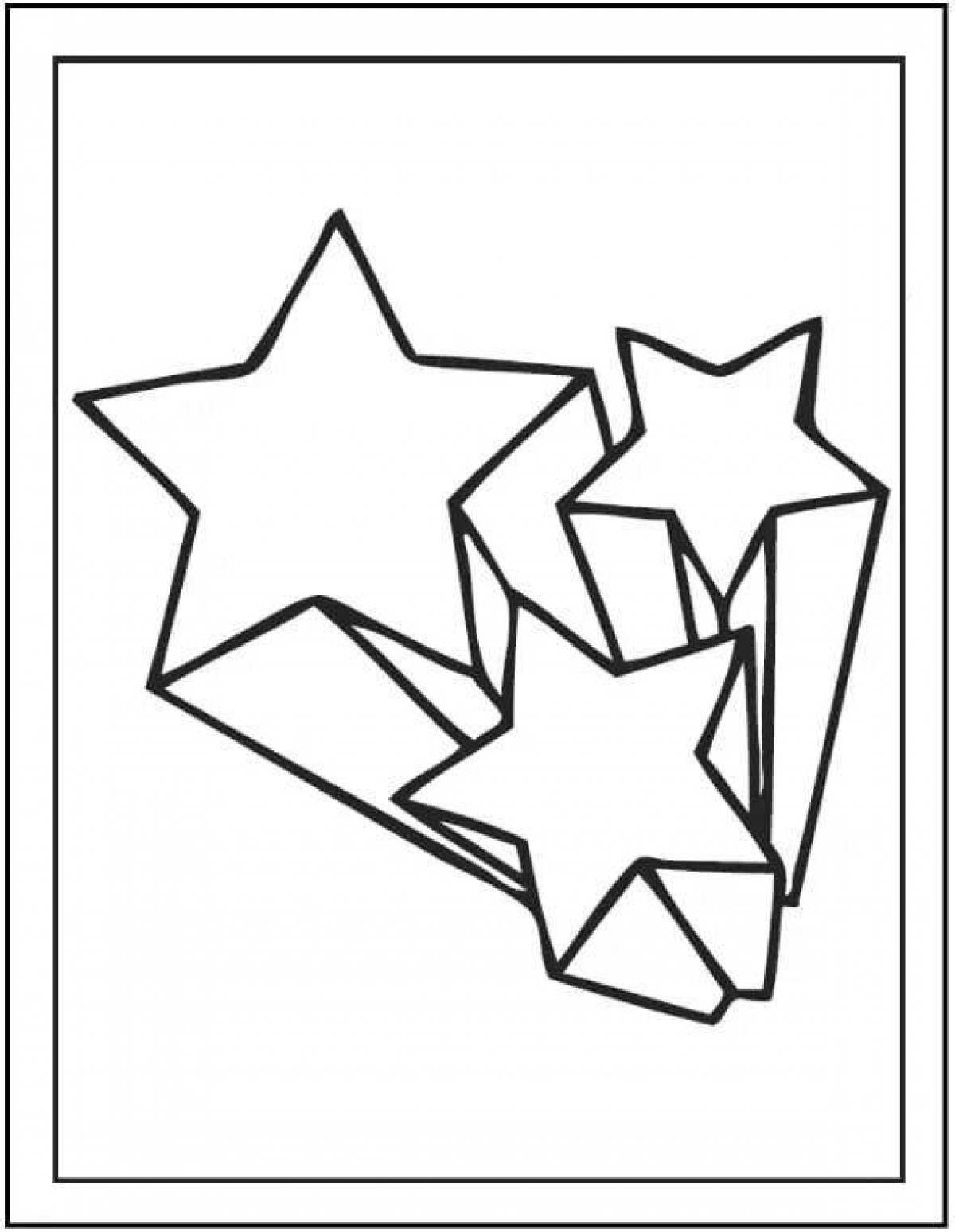 Coloring big military star