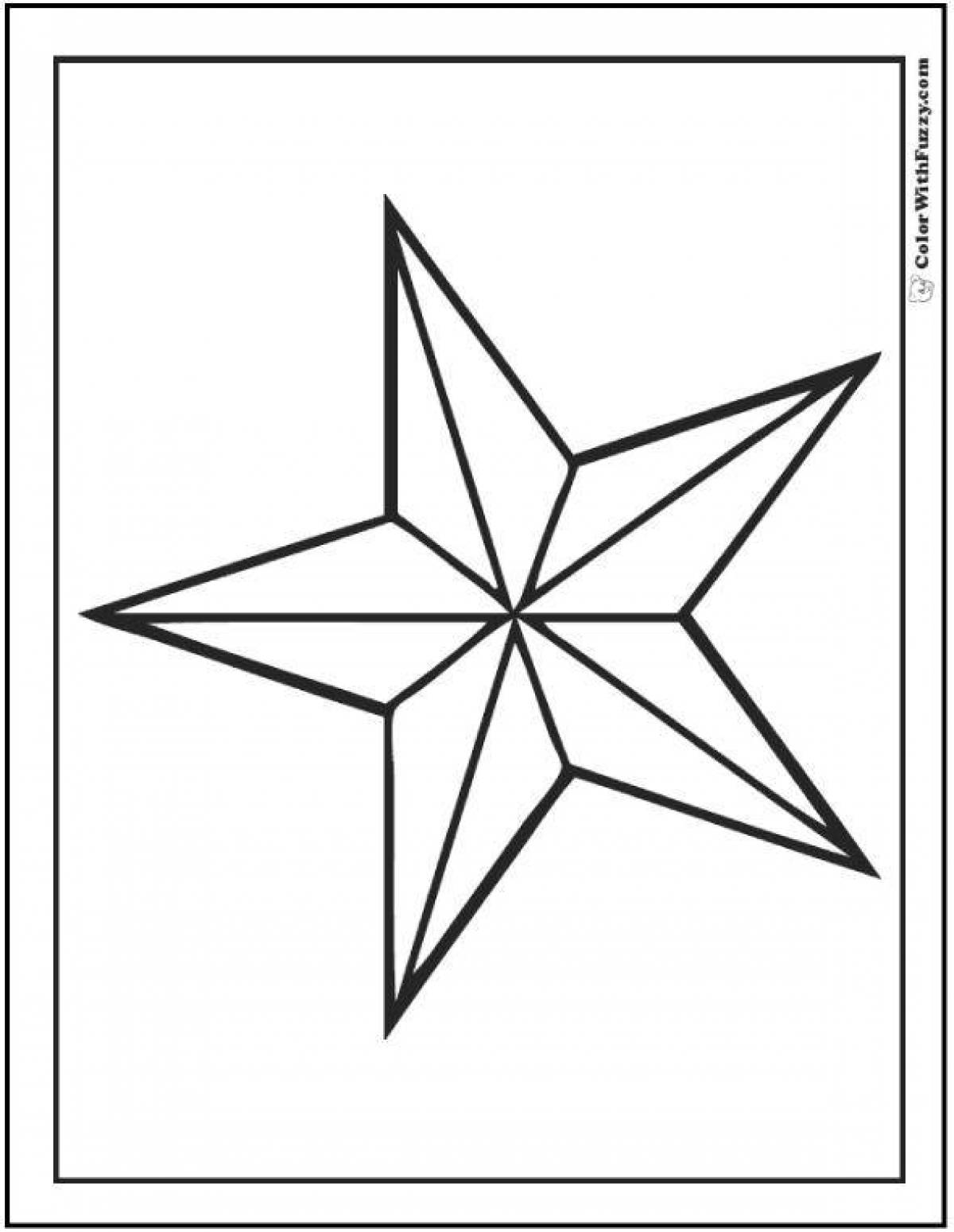 Refined War Star coloring page