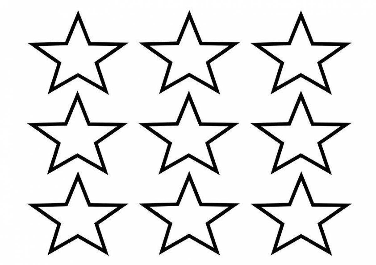 Impressive military star coloring page