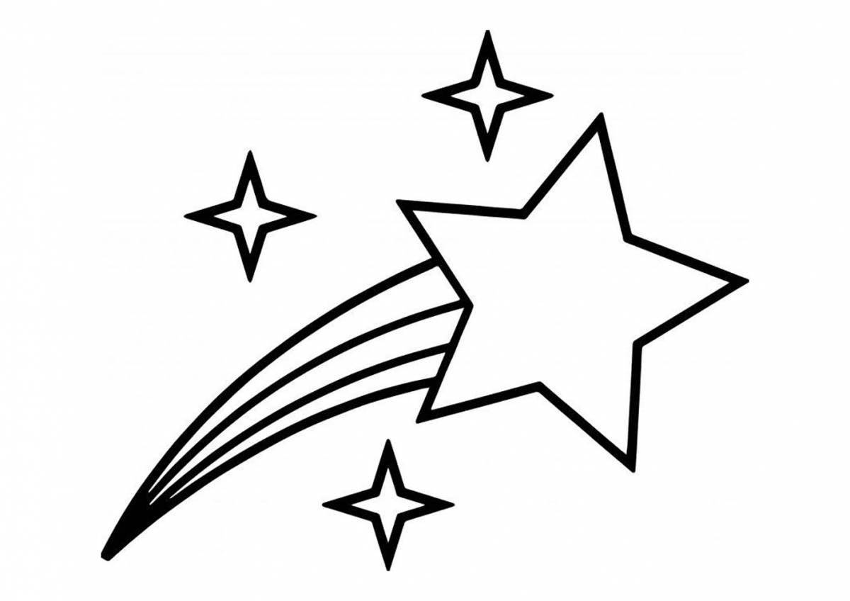 Colorful military star coloring book