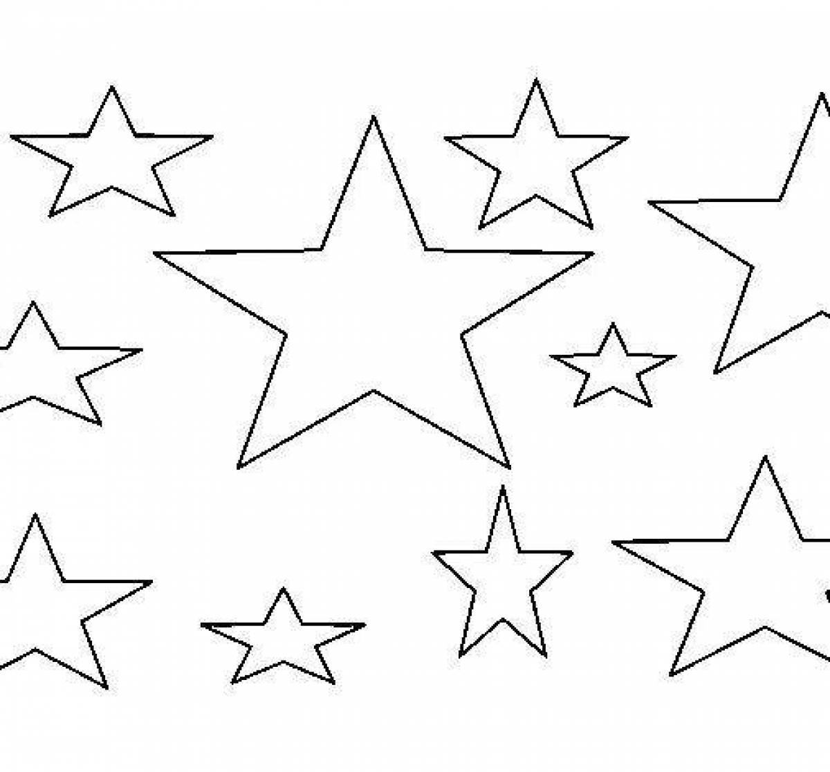 Attractive military star coloring book