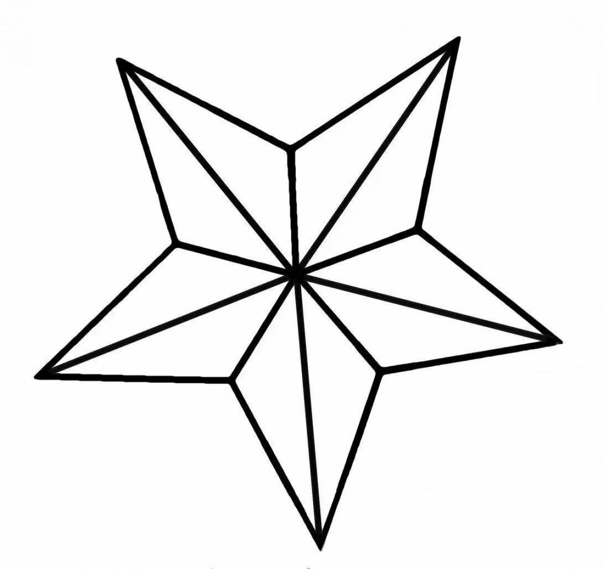 Military star coloring page