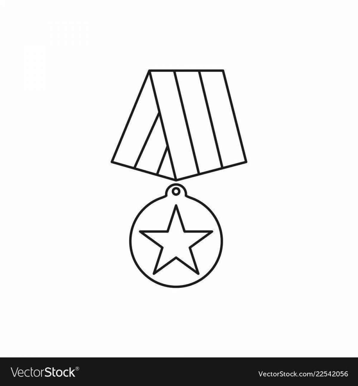 Colorful military star coloring book