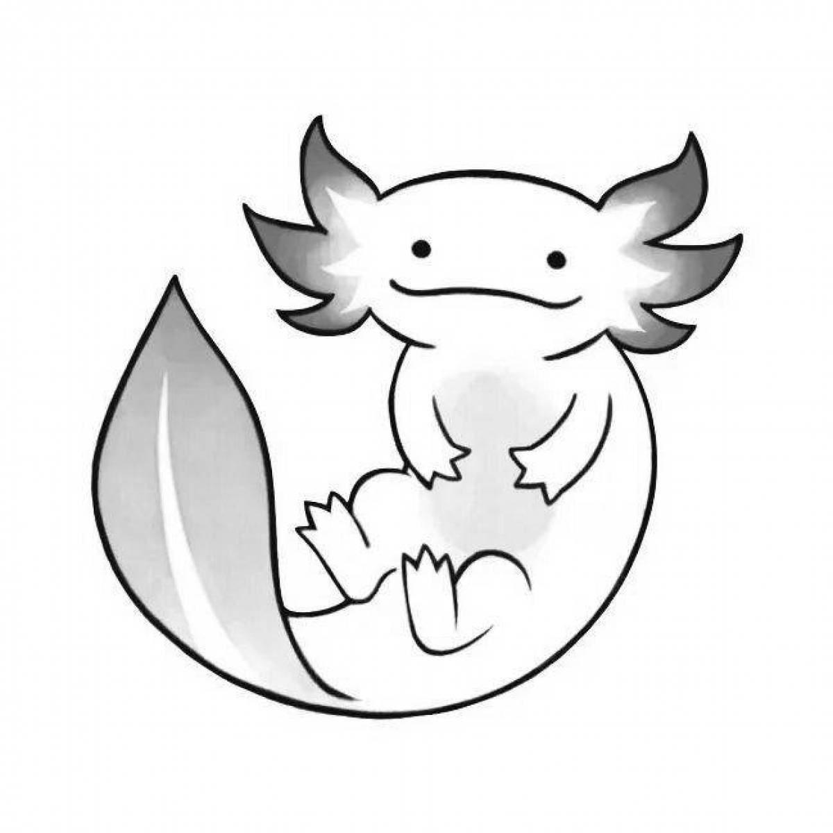 Fabulous axolotl coloring book