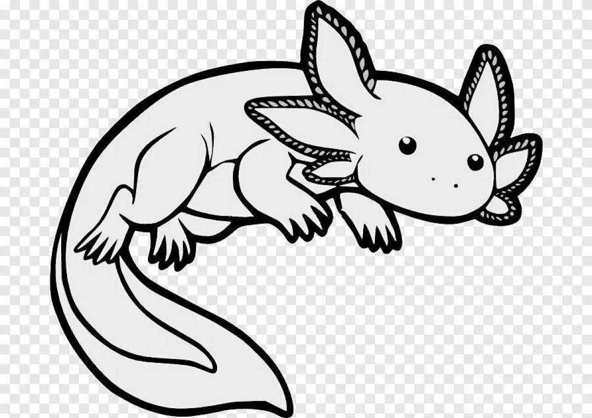 Axolotl incredible coloring book