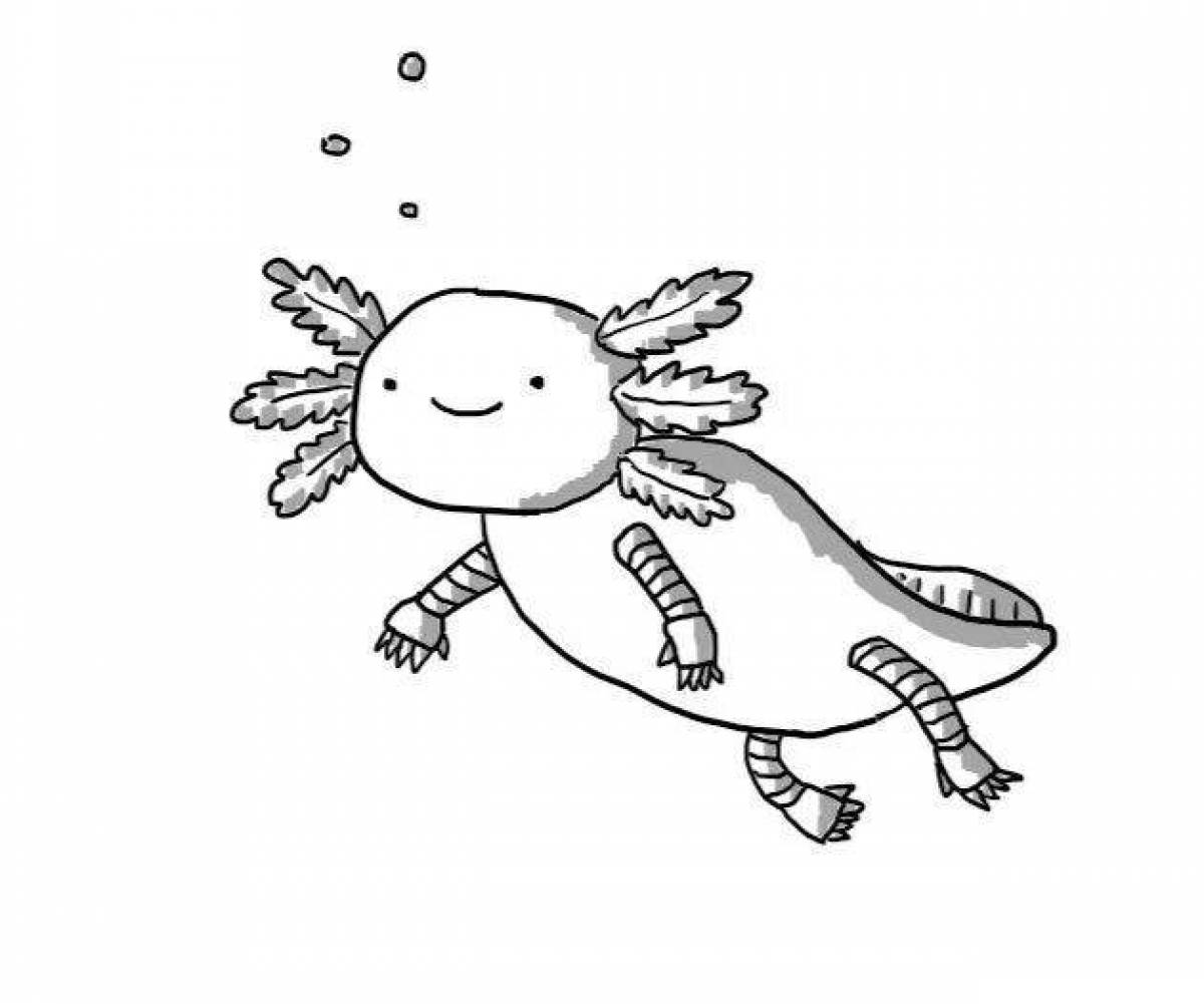 Delicate axolotl coloring
