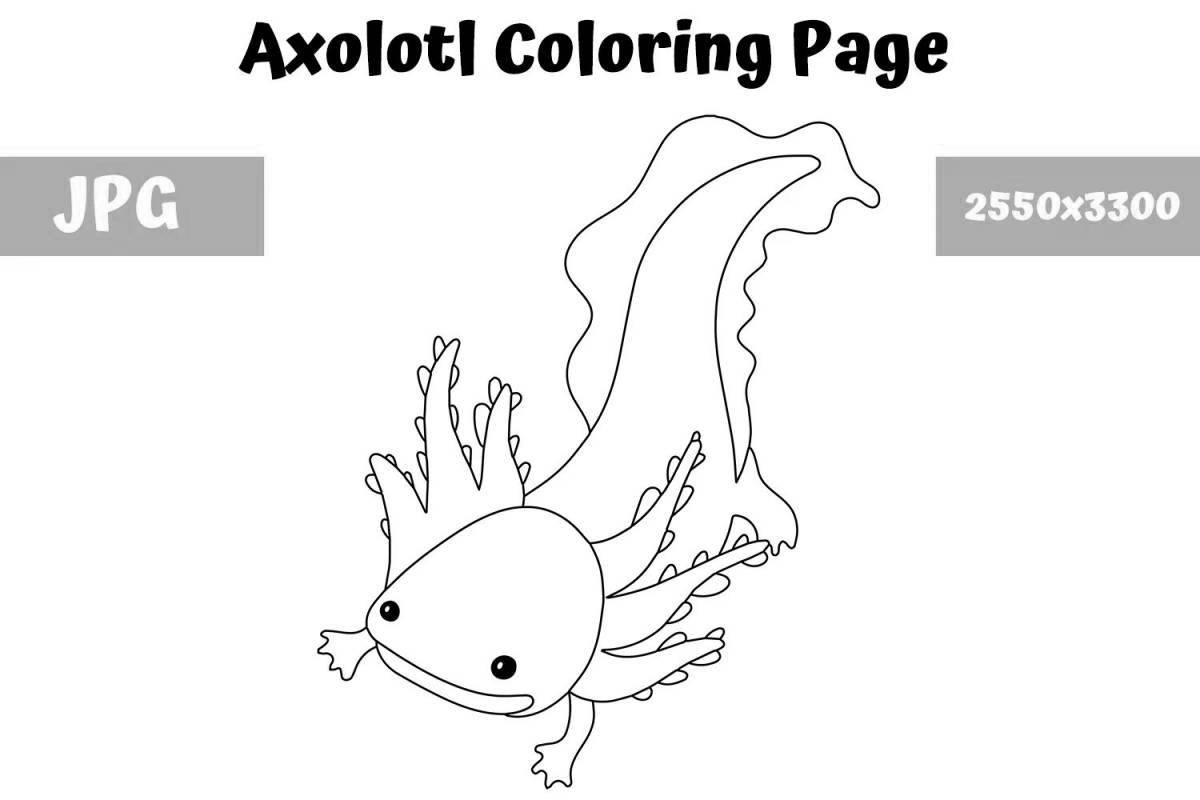 Precious axolotl coloring book