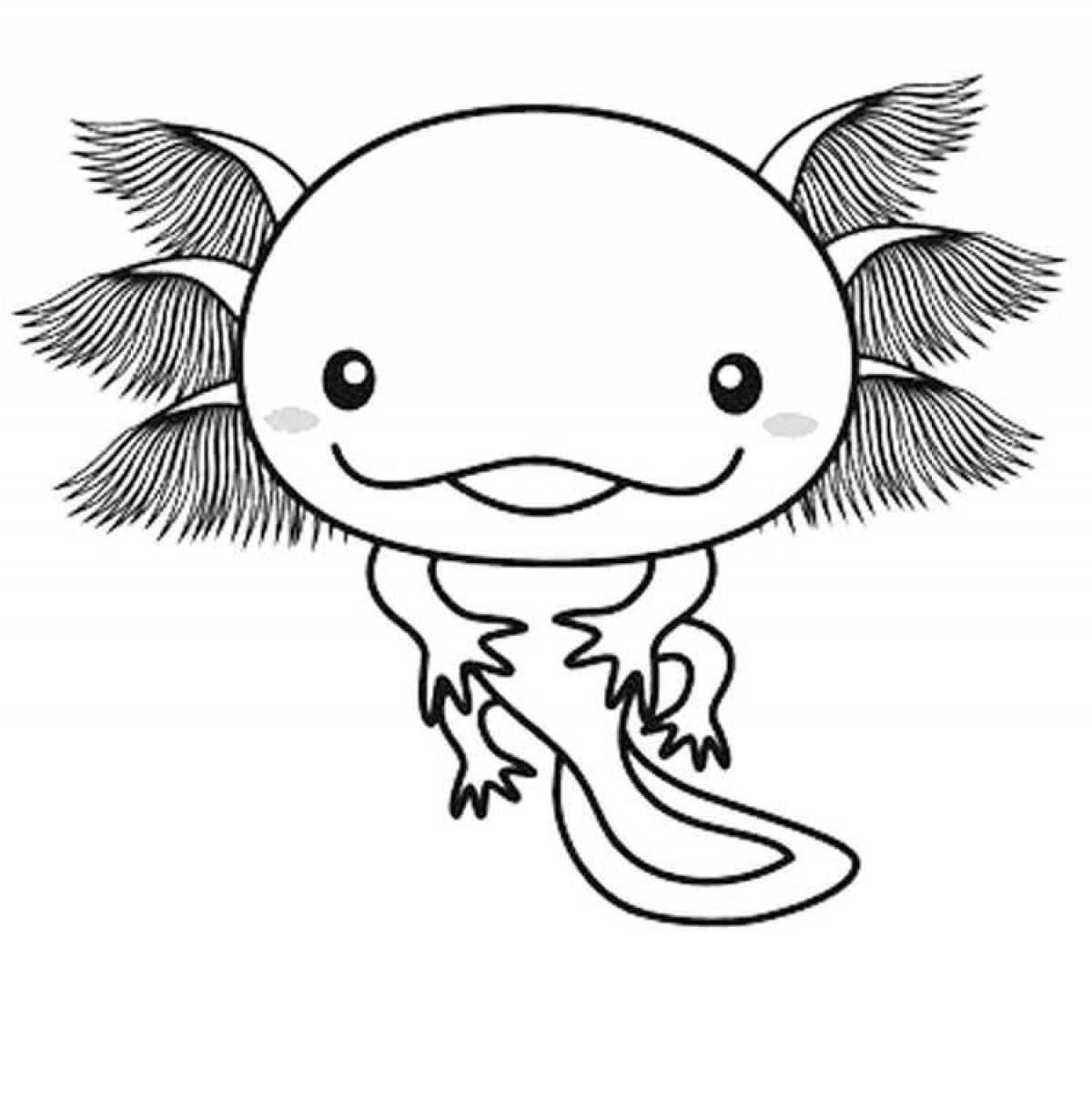 Extreme axolotl coloring