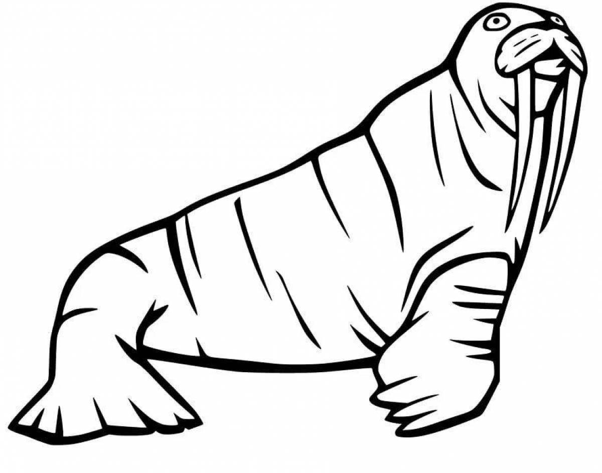Shiny elephant seal coloring page