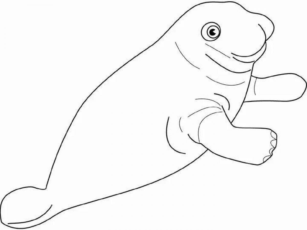 Coloring page dazzling elephant seal